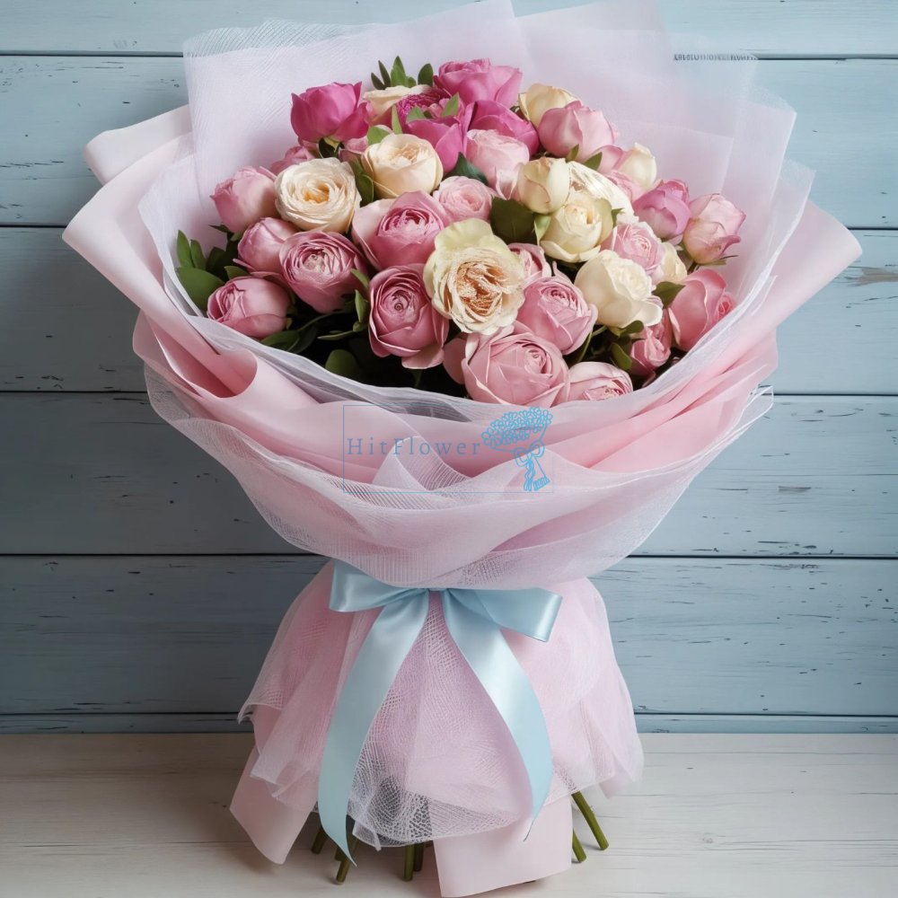 Букет цветов из: Розы